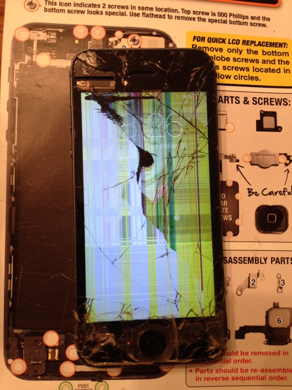 iPhone 5 Shattered